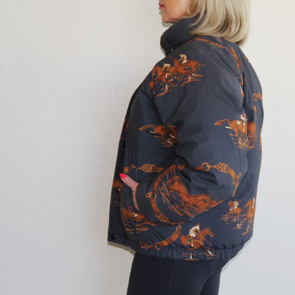 Vintage Ralph Lauren Equestrian Puffer Jacket Size Medium - Picture 2 of 16